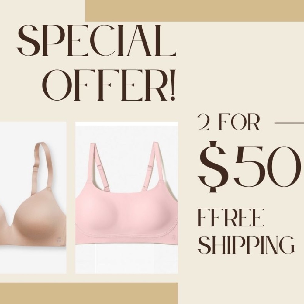 Tommy John New W/ Tags Second Skin Lightly Lined Wireless Bra & Comfort Bralette